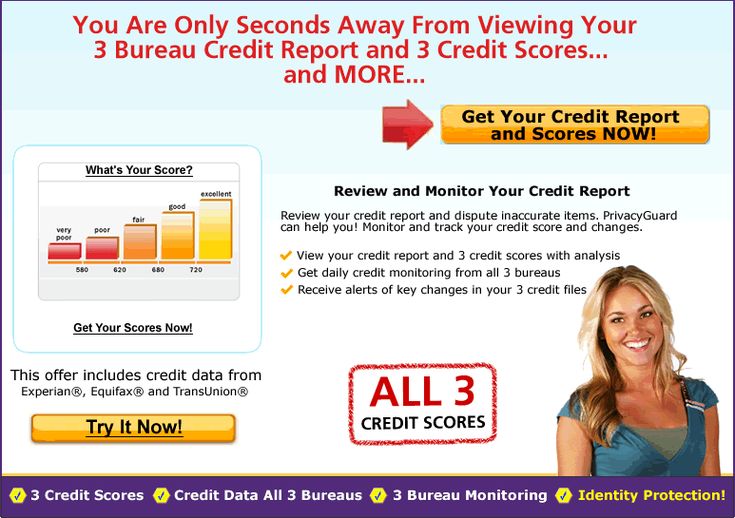 Free credit reports from all three bureaus
